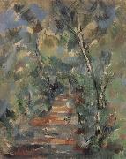 Paul Cezanne Forest scene oil painting artist